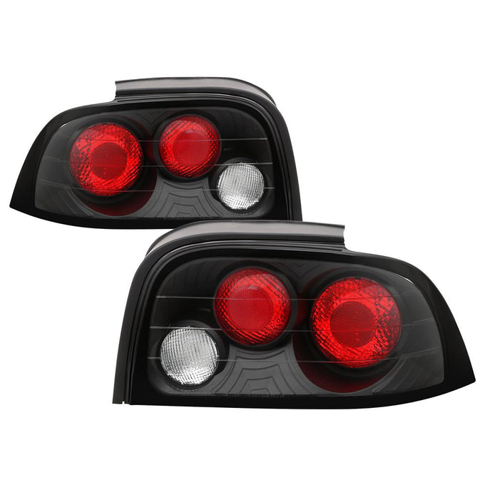 Black Euro Style Tail Lights <br>94-95 Ford Mustang
