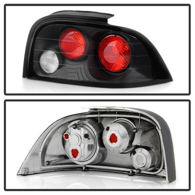 Black Euro Style Tail Lights <br>94-95 Ford Mustang
