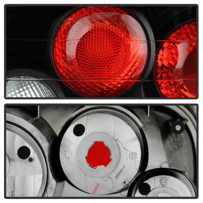 Black Euro Style Tail Lights <br>96-98 Ford Mustang