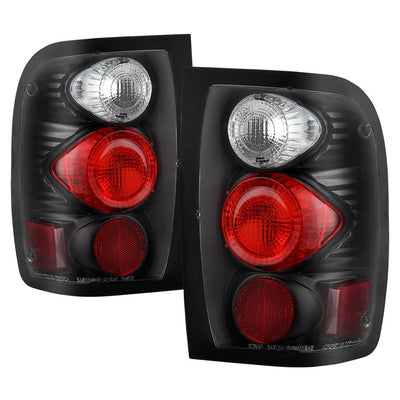 Black Euro Style Tail Lights <br>98-00 Ford Ranger