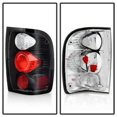 Black Euro Style Tail Lights <br>98-00 Ford Ranger