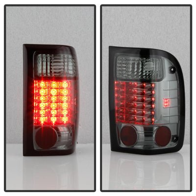 Smoke LED Tail Lights <br>01-05 Ford Ranger