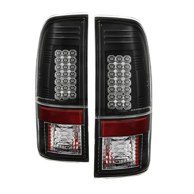 Black LED Tail Lights <br>08-16 Ford F250-F450 Super duty