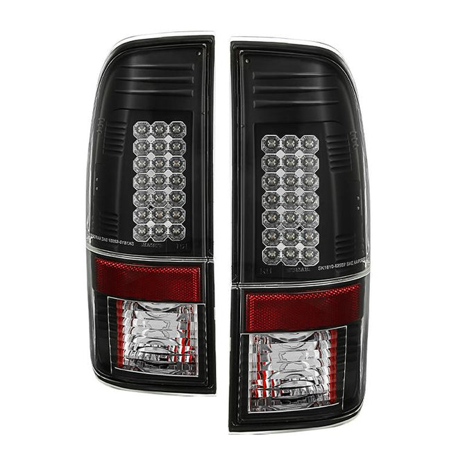 Black LED Tail Lights <br>08-16 Ford F250-F450 Super duty