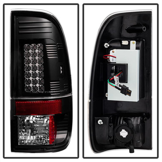Black LED Tail Lights <br>08-16 Ford F250-F450 Super duty
