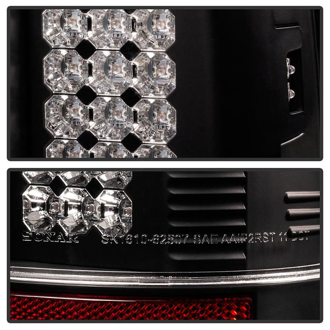 Black LED Tail Lights <br>08-16 Ford F250-F450 Super duty