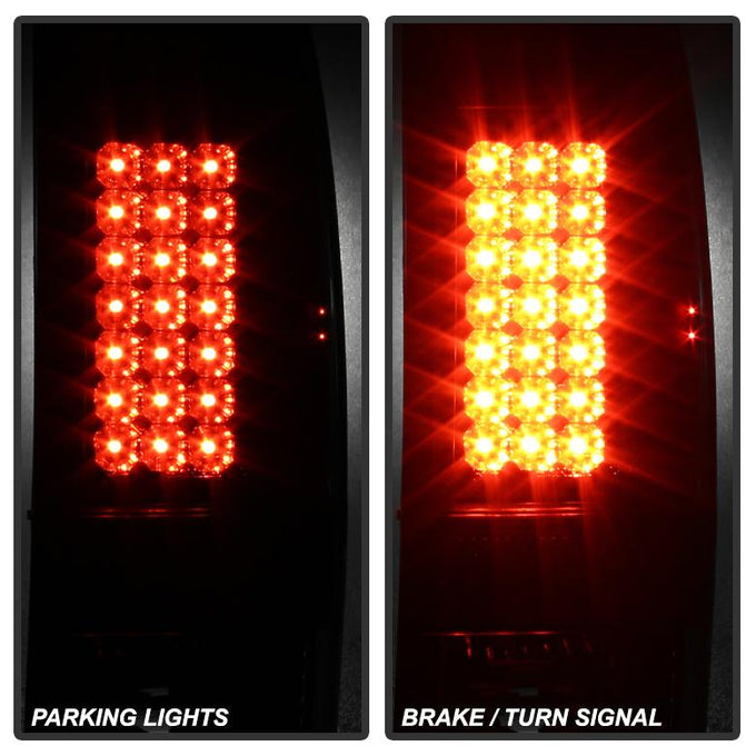 Black LED Tail Lights <br>08-16 Ford F250-F450 Super duty