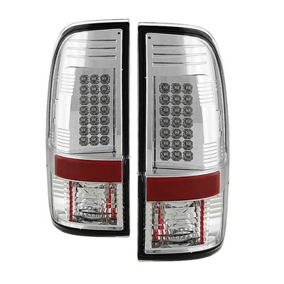 Chrome LED Tail Lights <br>08-16 Ford F250-F450 Super duty