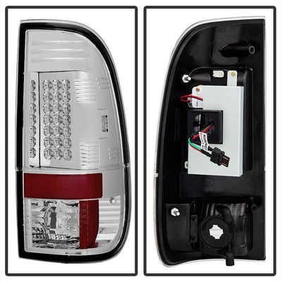 Chrome LED Tail Lights <br>08-16 Ford F250-F450 Super duty