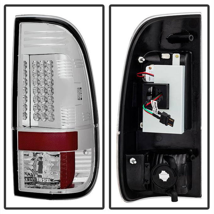 Chrome LED Tail Lights <br>08-16 Ford F250-F450 Super duty
