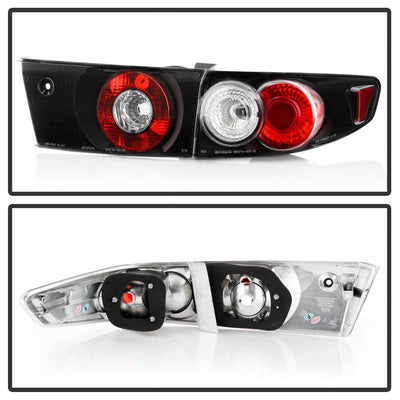 Black Euro Style Tail Lights <br>03-05 Honda Accord