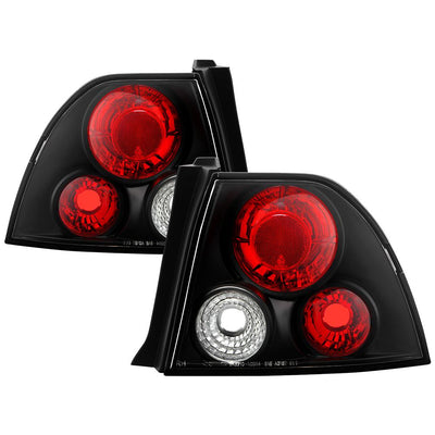 Black Euro Style Tail Lights <br>94-95 Honda Accord