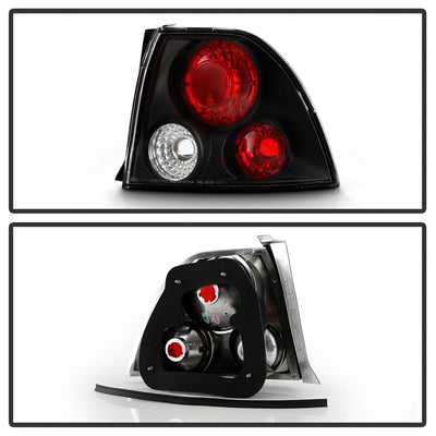 Black Euro Style Tail Lights <br>94-95 Honda Accord