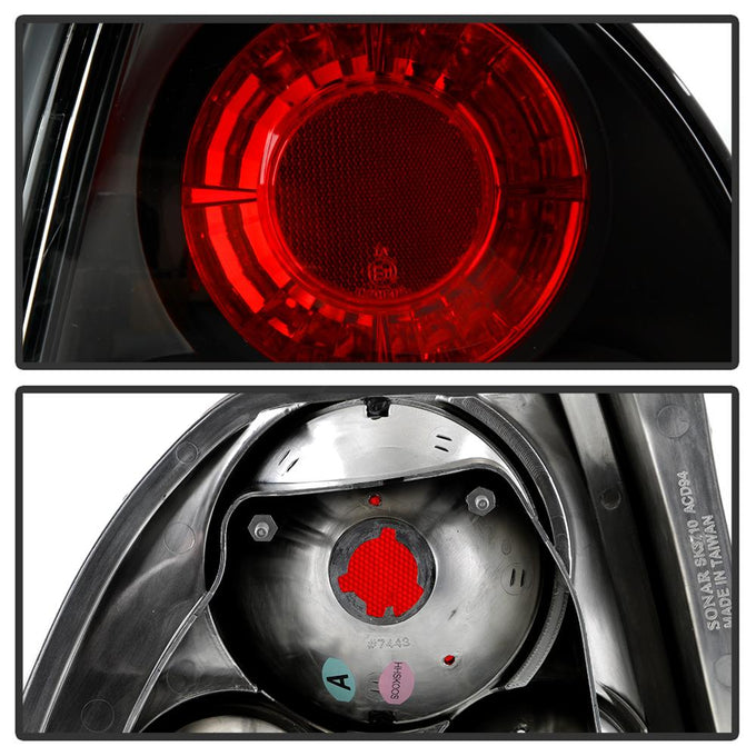 Black Euro Style Tail Lights <br>94-95 Honda Accord