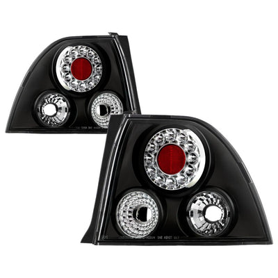 Black LED Tail Lights <br>94-95 Honda Accord