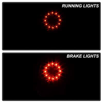Black LED Tail Lights <br>94-95 Honda Accord