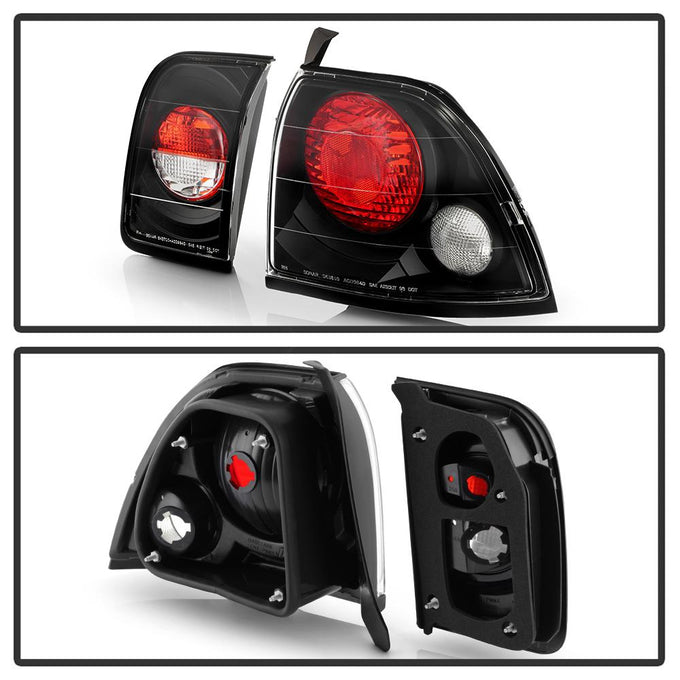 Black Euro Style Tail Lights <br>96-97 Honda Accord