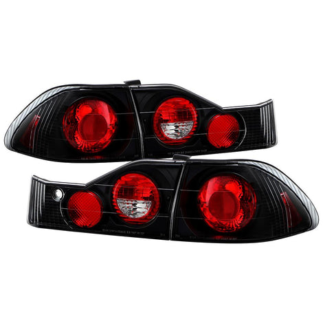 Black Euro Style Tail Lights <br>98-00 Honda Accord