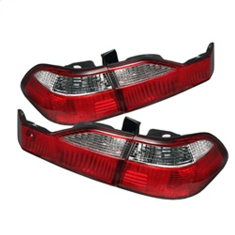 Red Clear Euro Style Tail Lights <br>98-00 Honda Accord