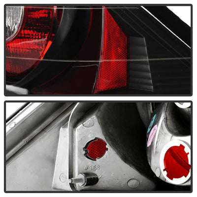 Black Euro Style Tail Lights <br>01-03 Honda Civic