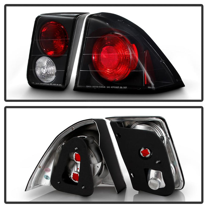 Black Euro Style Tail Lights <br>01-05 Honda Civic