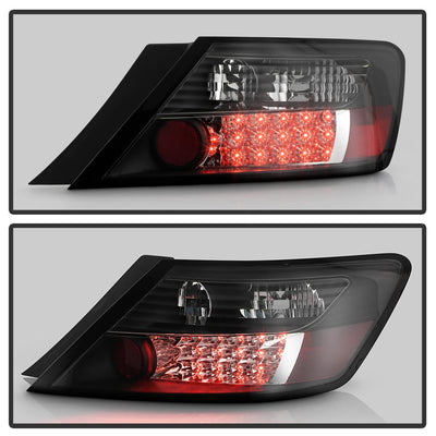 Black LED Tail Lights <br>06-08 Honda Civic