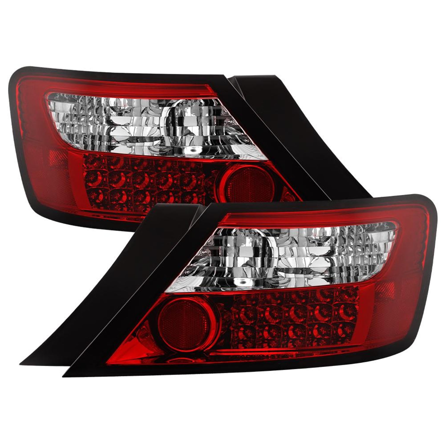 Red Clear LED Tail Lights <br>06-08 Honda Civic
