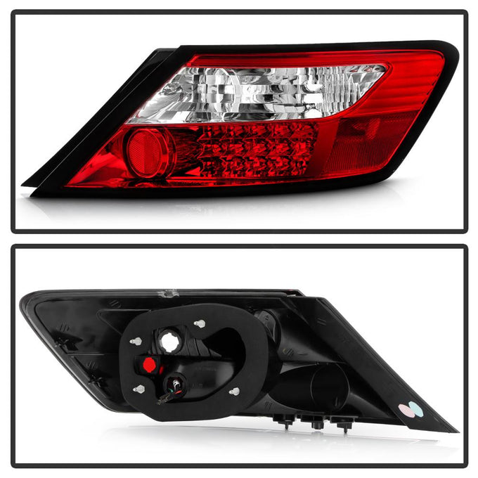 Red Clear LED Tail Lights <br>06-08 Honda Civic