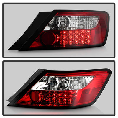 Red Clear LED Tail Lights <br>06-08 Honda Civic