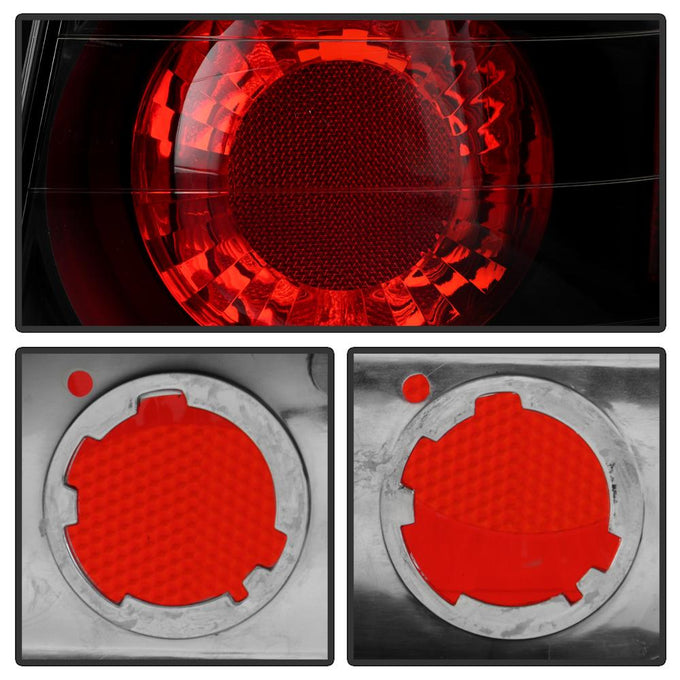 Black Euro Style Tail Lights <br>92-95 Honda Civic