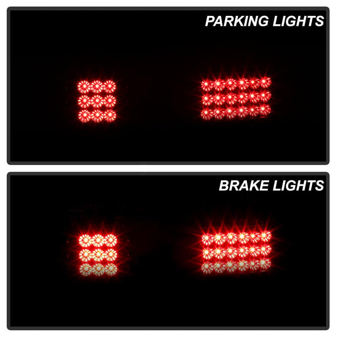Black LED Tail Lights <br>92-95 Honda Civic