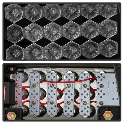 Black LED Tail Lights <br>92-95 Honda Civic