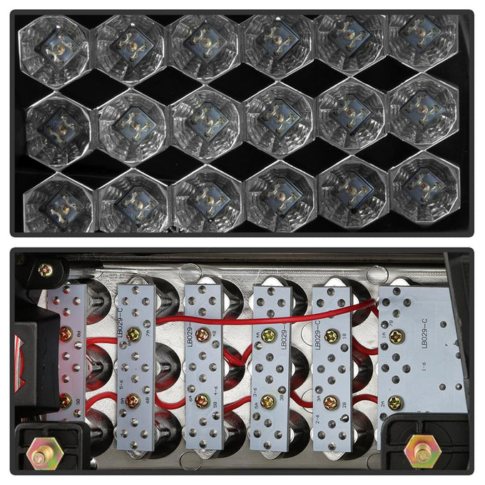 Black LED Tail Lights <br>92-95 Honda Civic