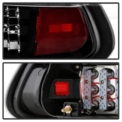 Black LED Tail Lights <br>92-95 Honda Civic