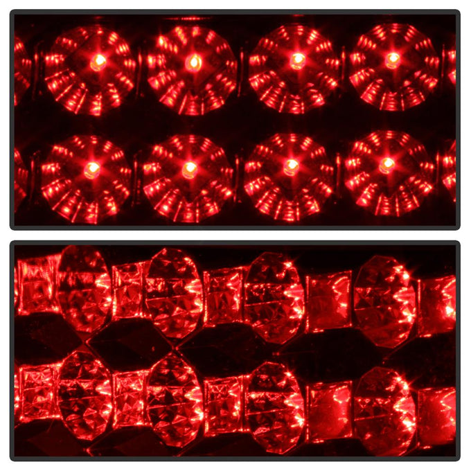 Black LED Tail Lights <br>92-95 Honda Civic