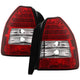 Red Clear LED Tail Lights <br>96-00 Honda Civic