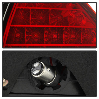 Red Clear LED Tail Lights <br>96-00 Honda Civic