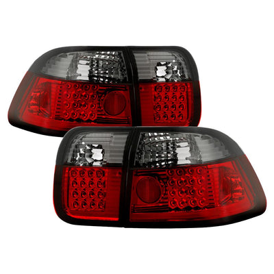 Red Smoke LED Tail Lights <br>96-98 Honda Civic