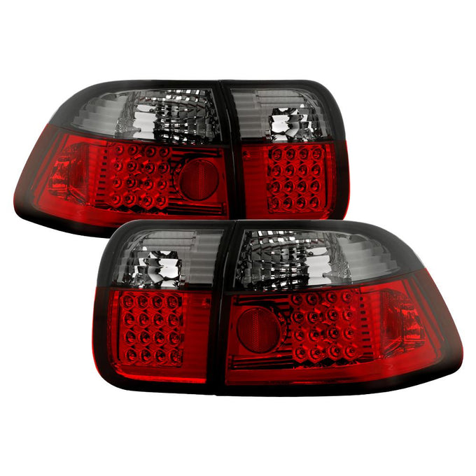 Red Smoke LED Tail Lights <br>96-98 Honda Civic