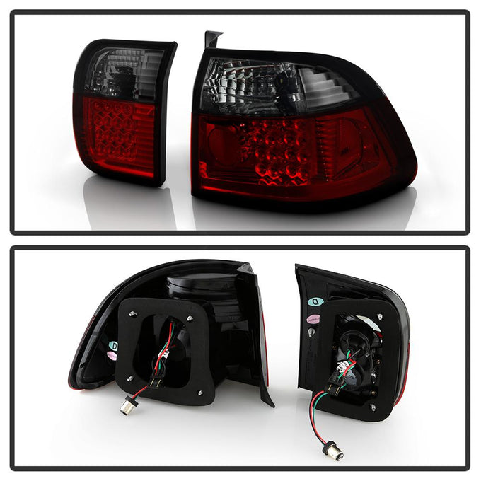 Red Smoke LED Tail Lights <br>96-98 Honda Civic