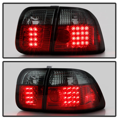 Red Smoke LED Tail Lights <br>96-98 Honda Civic