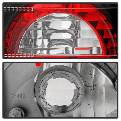 Black Euro Style Tail Lights <br>99-00 Honda Civic