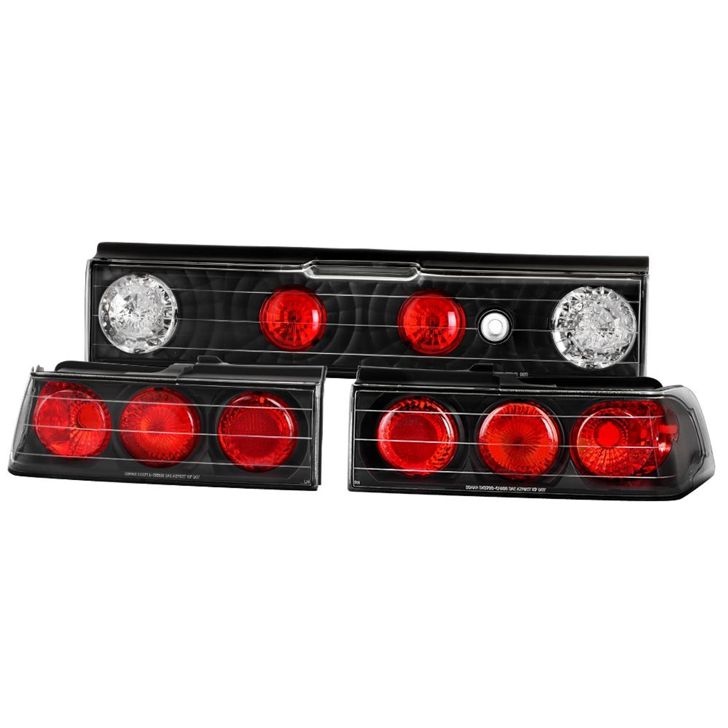 Black Euro Style Tail Lights <br>88-91 Honda CRX