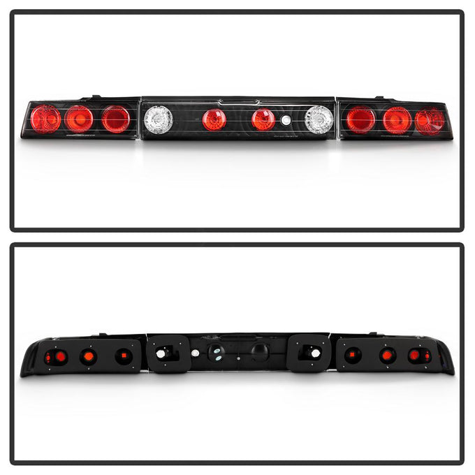 Black Euro Style Tail Lights <br>88-91 Honda CRX