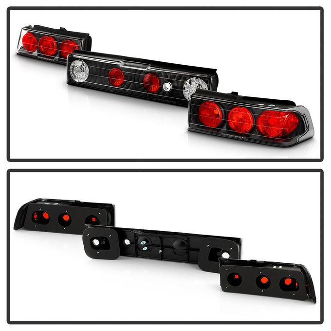 Black Euro Style Tail Lights <br>88-91 Honda CRX