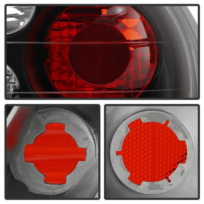 Black Euro Style Tail Lights <br>93-97 Honda Civic del Sol