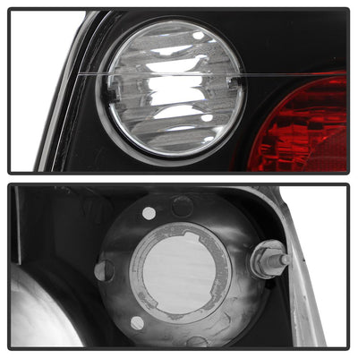 Black Euro Style Tail Lights <br>93-97 Honda Civic del Sol