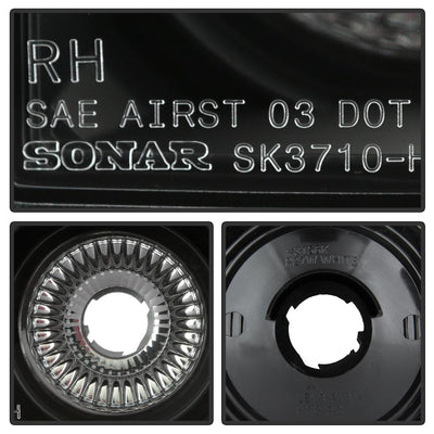 Black Euro Style Tail Lights <br>03-09 Hummer H2