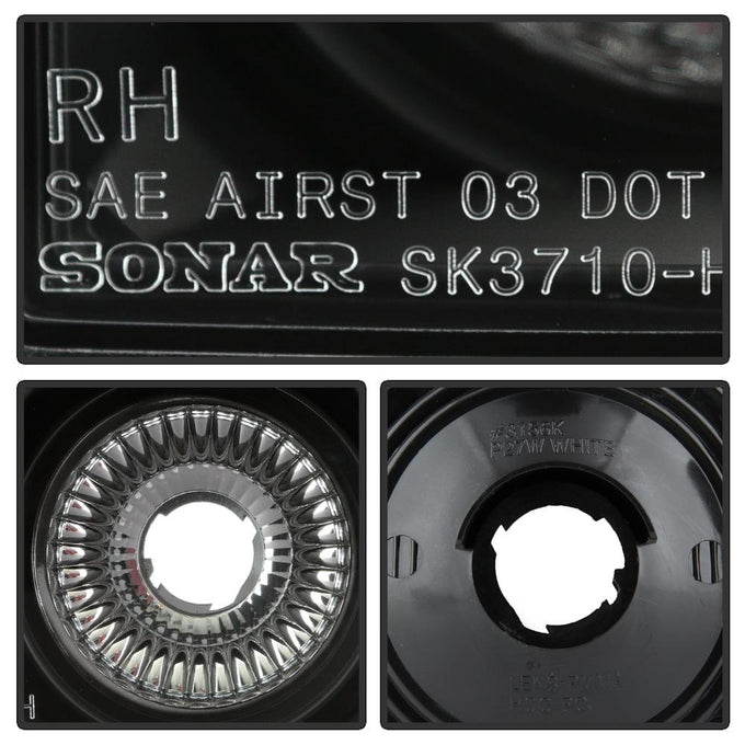 Black Euro Style Tail Lights <br>03-09 Hummer H2