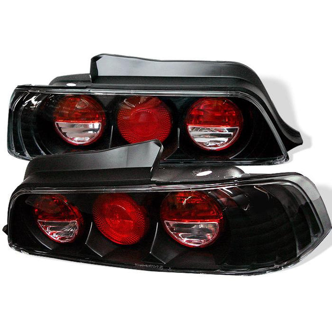 Black Euro Style Tail Lights <br>97-01 Honda Prelude
